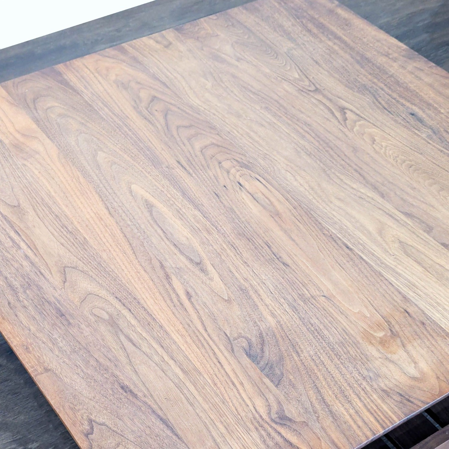 Wood Coffee Table with Slatted Shelf - image-2
