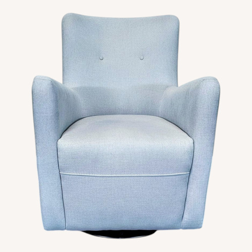 Used Pottery Barn Kids Hart Light Grey Swivel Lounge Chair for sale on AptDeco