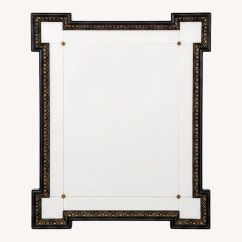 Used Ethan Allen Black Crackle Turret Mirror for sale on AptDeco