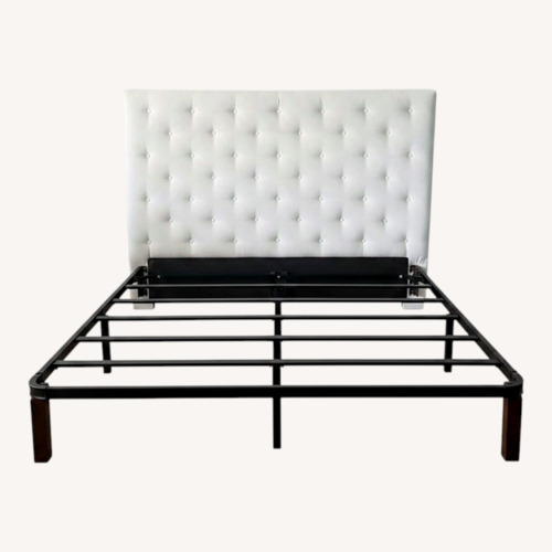 Used Restoration Hardware Baby & Child Full Size Velvet Tufted Headboard for sale on AptDeco