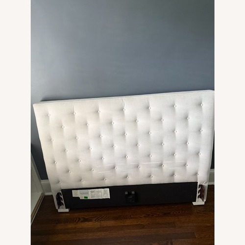 Used Restoration Hardware Baby & Child Full Size Velvet Tufted Headboard for sale on AptDeco