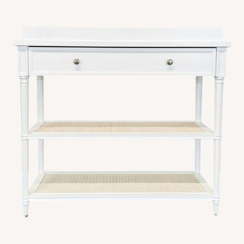 Used Serena & Lily Harbour Cane Changing Table for sale on AptDeco