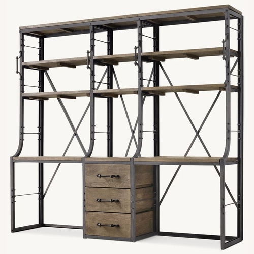 Used Restoration Hardware French Library Double Desk With Drawers for sale on AptDeco