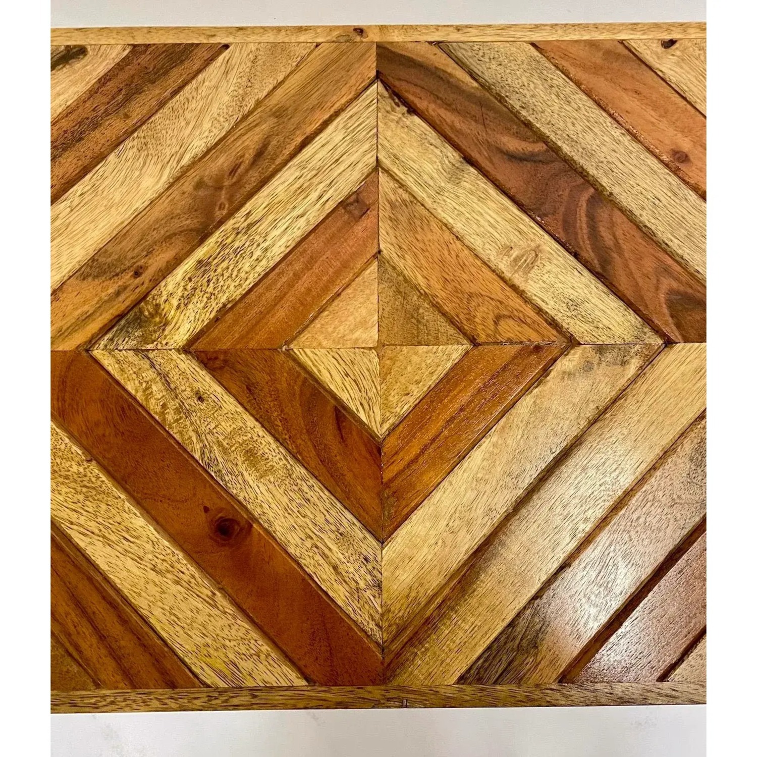 Etsy Geometric Wood Design Rustic Farmhouse Bench - image-4