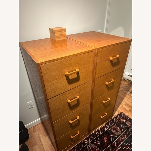 Used Mid Modern Teakwood Wooden Filing Cabinets for sale on AptDeco