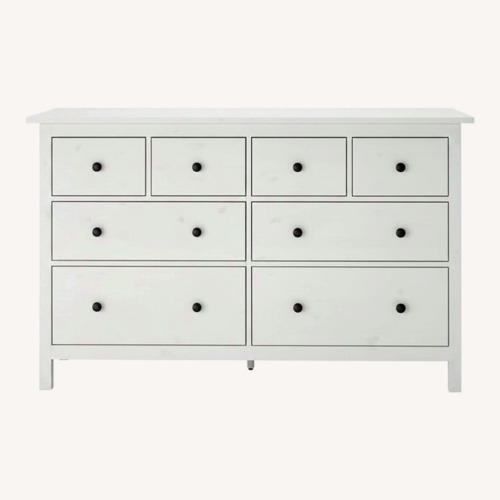 Used IKEA HEMNES 8-Drawer Dresser White Stain for sale on AptDeco
