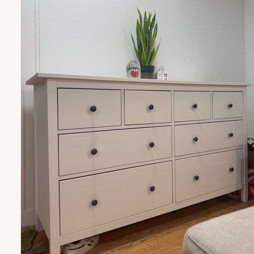 Used IKEA HEMNES 8-Drawer Dresser White Stain for sale on AptDeco