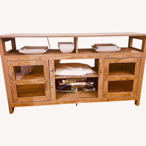 Used  Entertainment Center with Glass Doors for sale on AptDeco