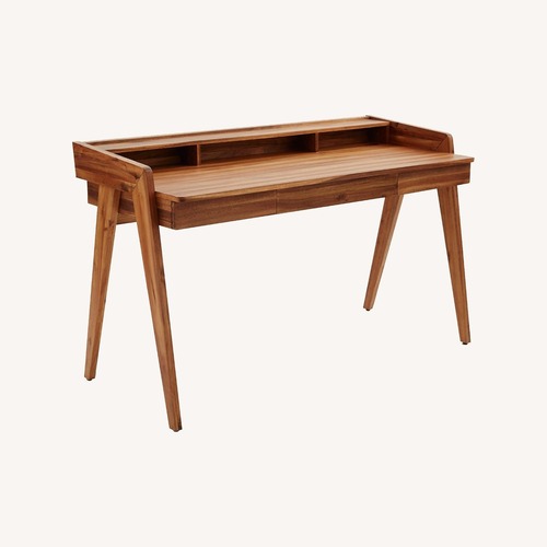 Used CB2 Dark Brown Wood Desk for sale on AptDeco