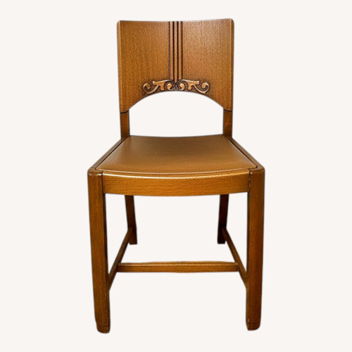 Used French Art Deco 1930's Oak Dining Chairs 4 for sale on AptDeco