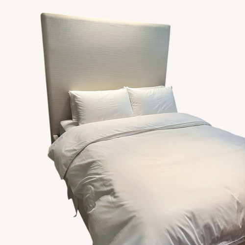 Used Fully Upholstered White Linen for sale on AptDeco
