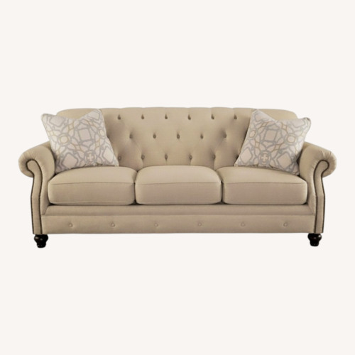 Used Ashley Furniture Kieran Natural Fabric 3+ Seater Sofa for sale on AptDeco