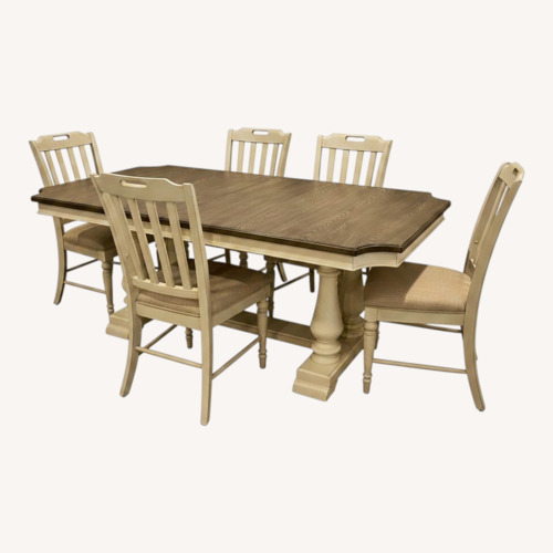 Used Walter E. Smithe Natural Wood Dining Set for sale on AptDeco