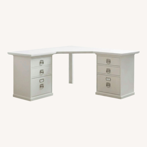 Used Pottery Barn Bedford 6-Drawer Corner Desk and Organizer for sale on AptDeco