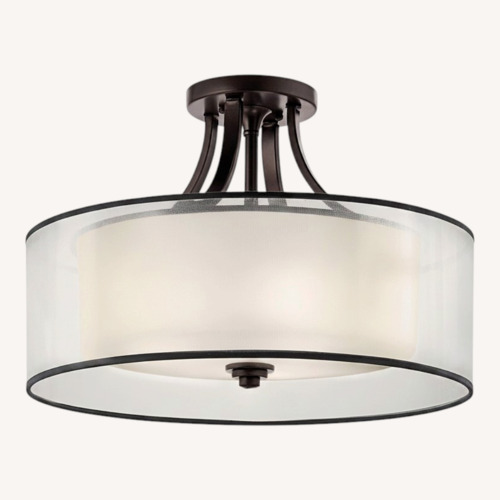 Used Kichler Wide Drum Chandelier for sale on AptDeco