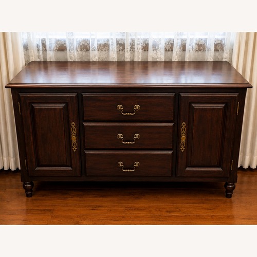 Used Vintage Traditional Wood Sideboard Credenza for sale on AptDeco