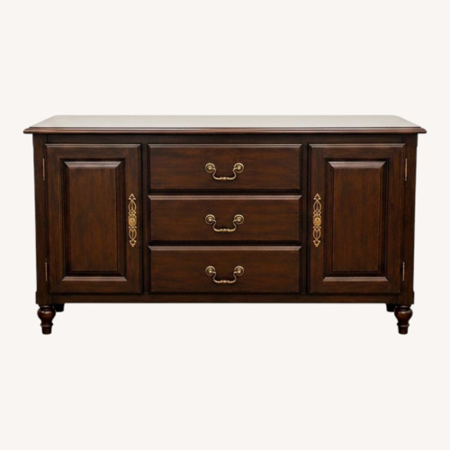 Used Vintage Traditional Wood Sideboard Credenza for sale on AptDeco
