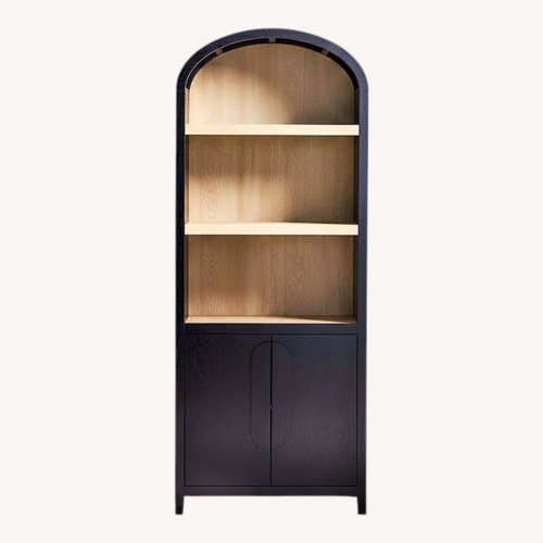 Used Walker Edison Black Wood Bookcase for sale on AptDeco