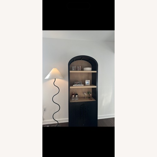 Used Walker Edison Black Wood Bookcase for sale on AptDeco