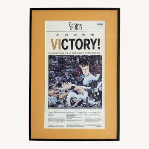 Used LSU Championship Front Page Poster Set of 7 for sale on AptDeco