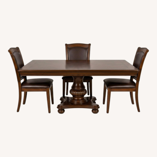 Used Dining Table with 6 Chairs- Solid Wood Material  for sale on AptDeco