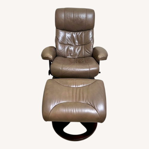 Used Stressless Light Brown Leather Recliner for sale on AptDeco