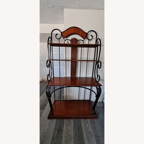 Used Dark Brown Wood Wall Unit for sale on AptDeco