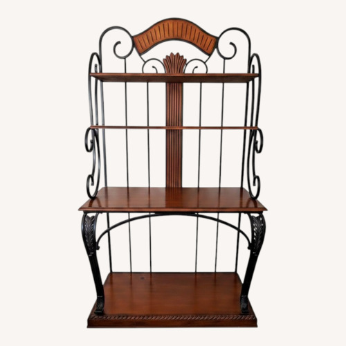 Used Dark Brown Wood Wall Unit for sale on AptDeco