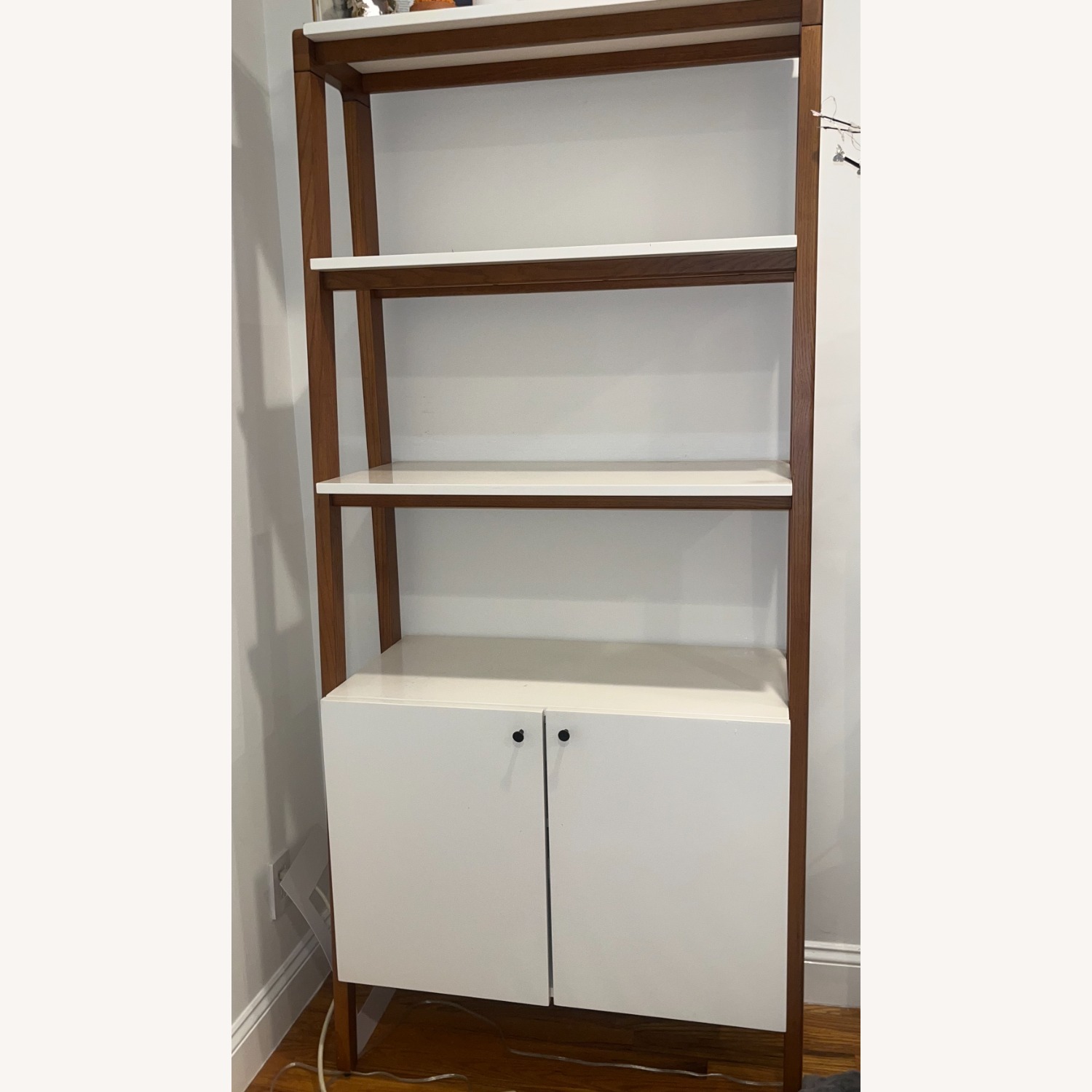 West Elm Modern White Bookcase - image-2