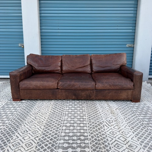 Used Restoration Hardware Leather Sofa for sale on AptDeco