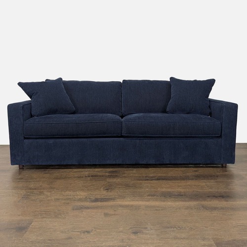 Used Modern Navy Blue Sleeper Sofa with Pull-Out Bed	 for sale on AptDeco