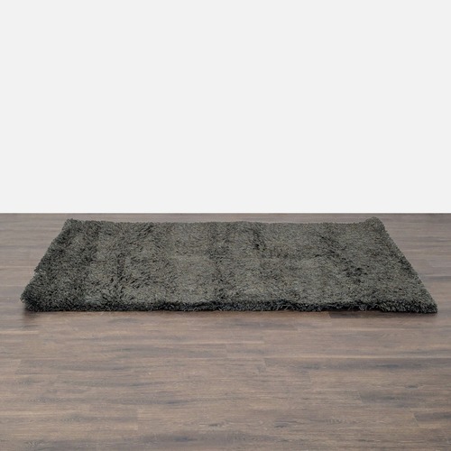 Used Soft Dark Gray Shaggy Area Rug - 5x8 Cozy for sale on AptDeco