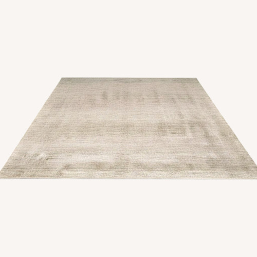 Used Large Beige Area Rug with Subtle Textured Pattern for sale on AptDeco