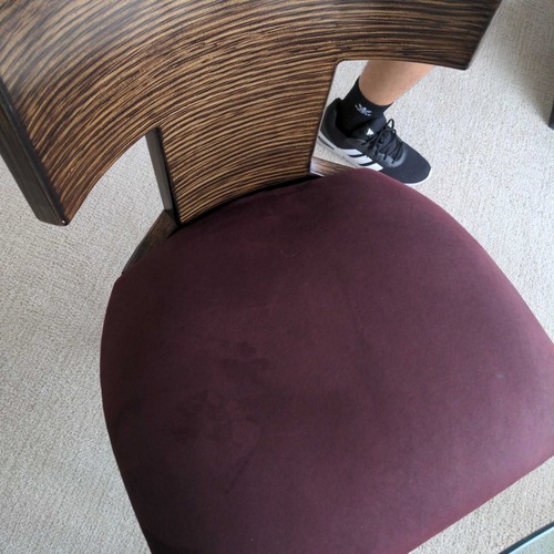 Used Kreiss Eros Round Glass Dining Set  for sale on AptDeco