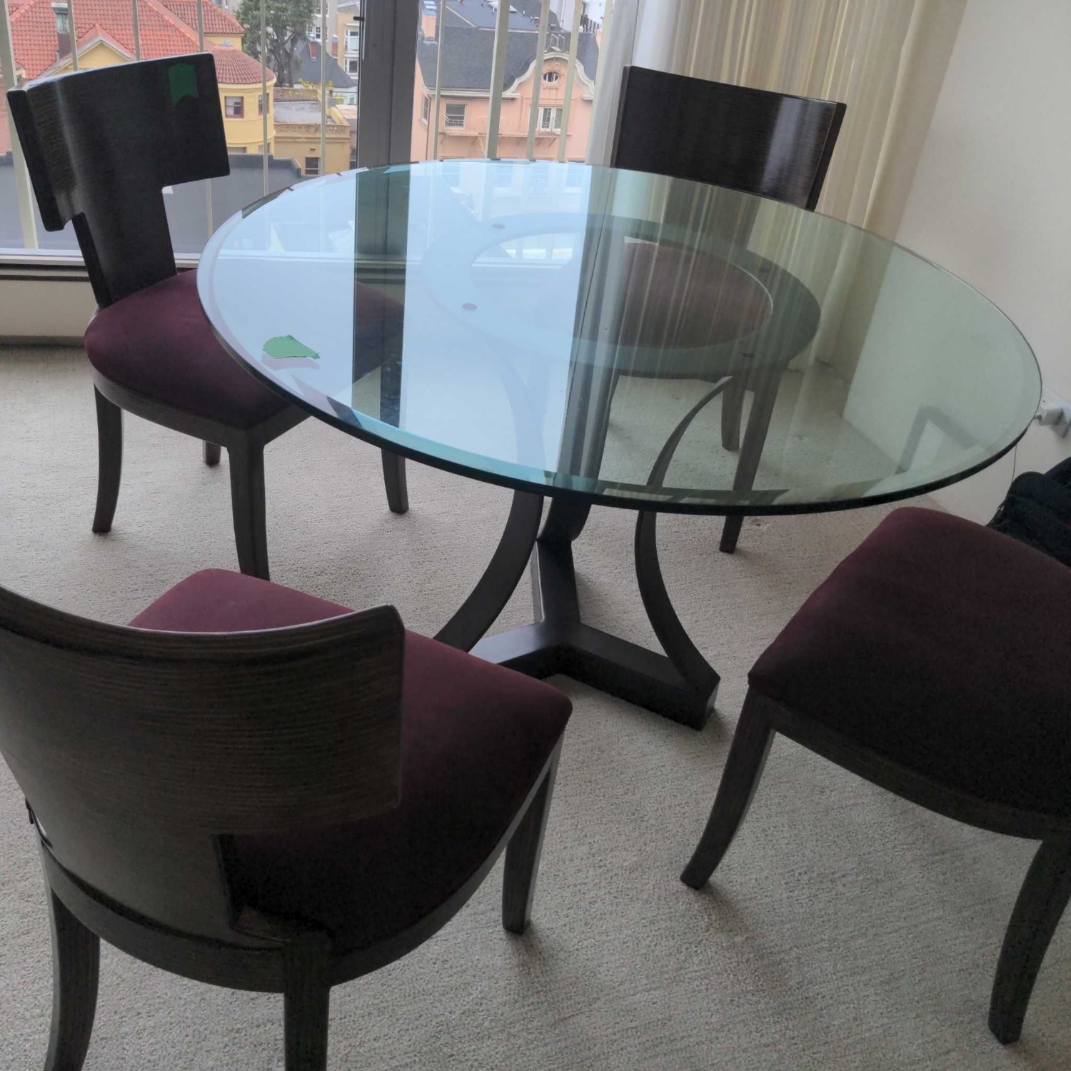 Kreiss Eros Round Glass Dining Set - image-2