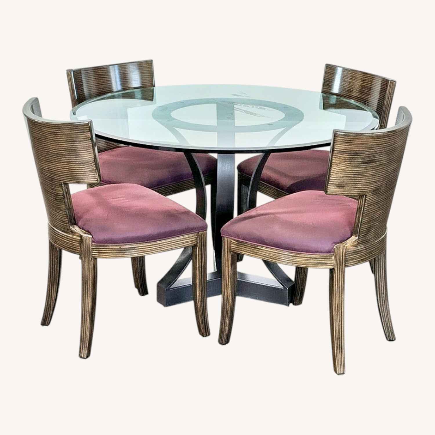 Kreiss Eros Round Glass Dining Set - image-0