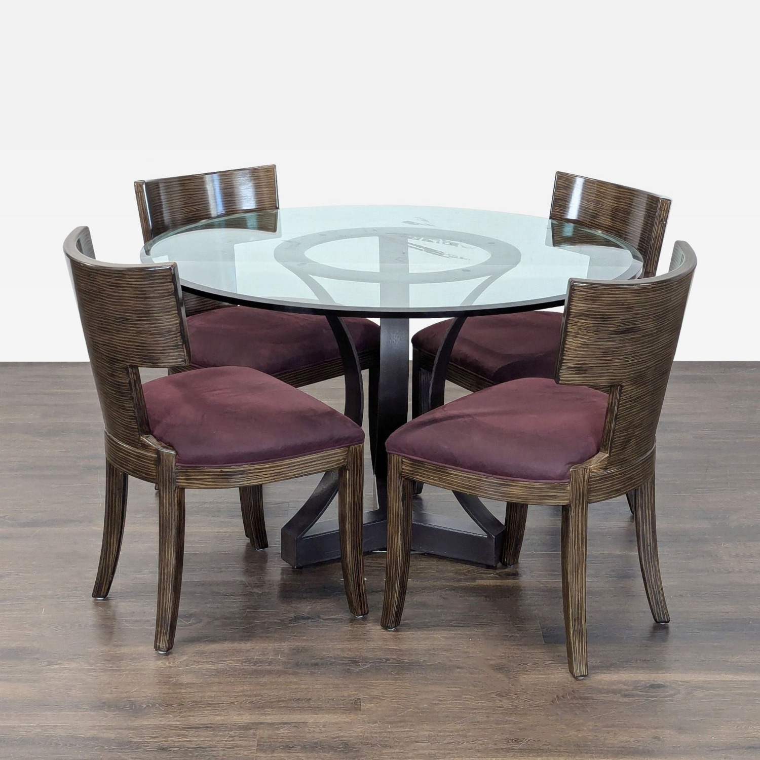Kreiss Eros Round Glass Dining Set - image-3