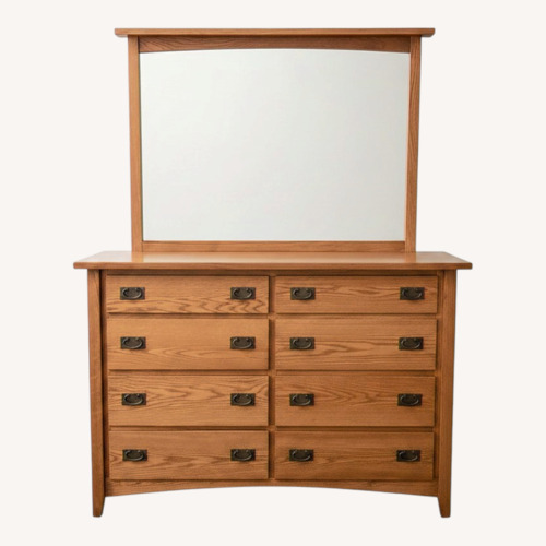 Used Tall Mission 8-Drawer w Mirror Dresser for sale on AptDeco