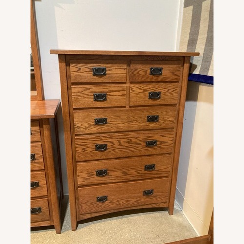 Used Tall Mission 8-Drawer Bachelor's Chest Dresser for sale on AptDeco