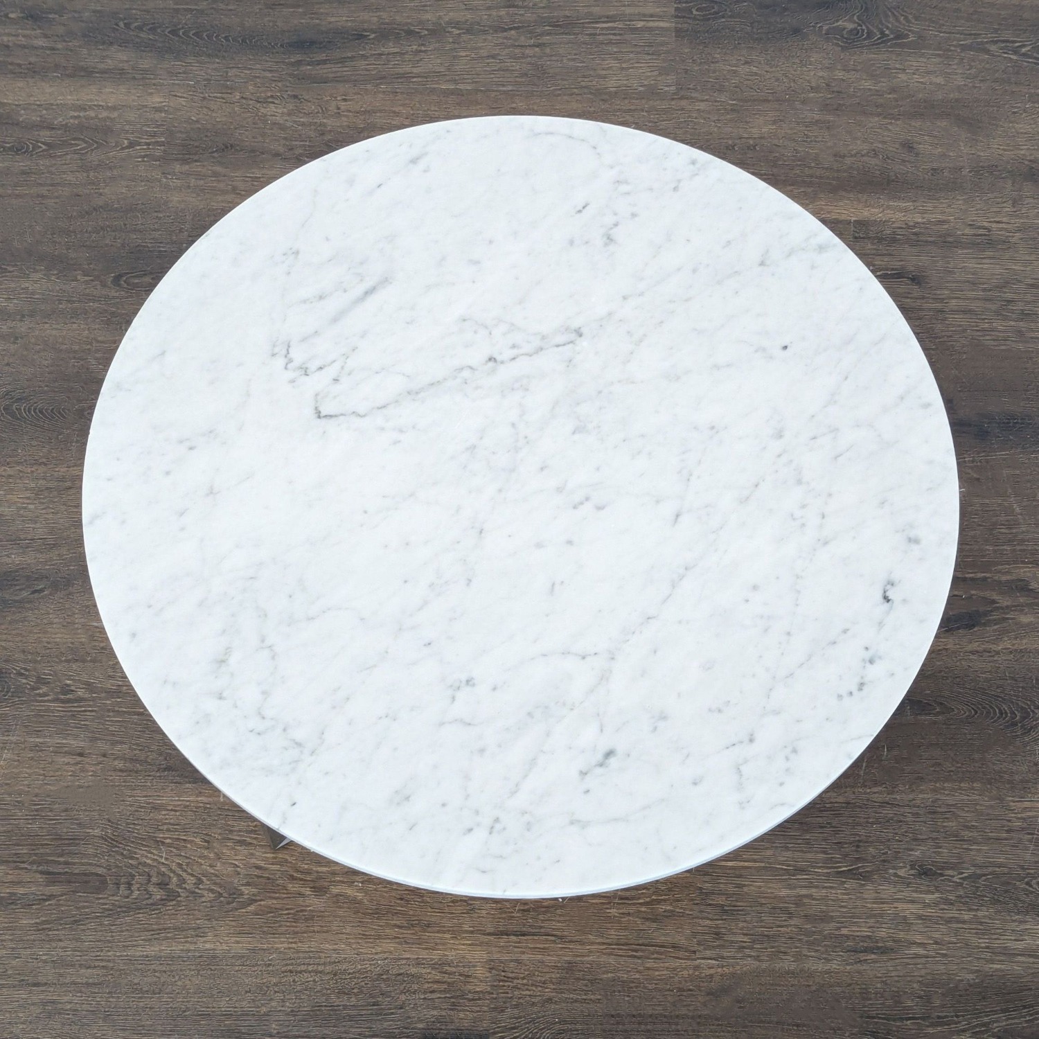 Marble Top End Table on Metal Base	 - image-3