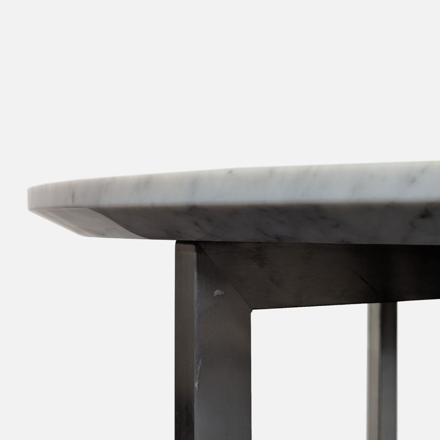 Marble Top End Table on Metal Base	 - image-4