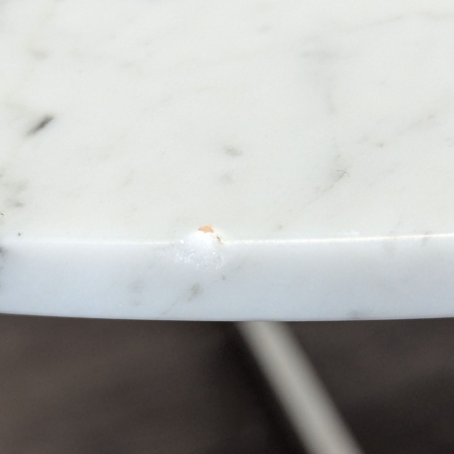 Marble Top End Table on Metal Base	 - image-5