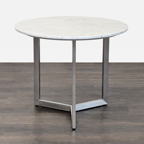 Used Marble Top End Table on Metal Base for sale on AptDeco