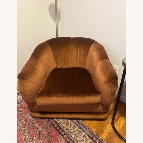 Used Vintage/Antique Dark Brown Accent Chair for sale on AptDeco