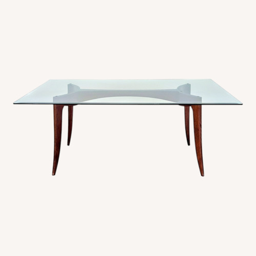 Used Z Gallerie Glass Top Dining Table for sale on AptDeco