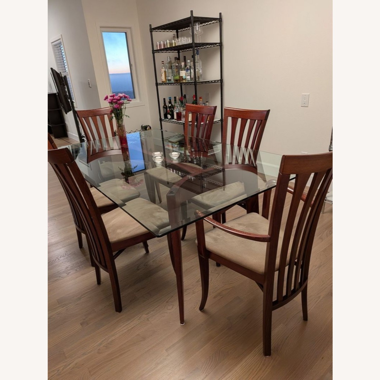 Z Gallerie Glass Top Dining Table - image-1