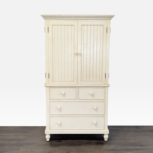 Used Beadboard Armoire/Media Cabinet for sale on AptDeco