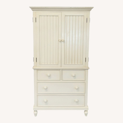 Used Beadboard Armoire/Media Cabinet for sale on AptDeco