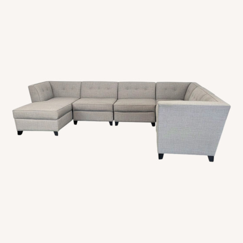Used Macy's Harper Modern Gray Sectional Sofa  for sale on AptDeco