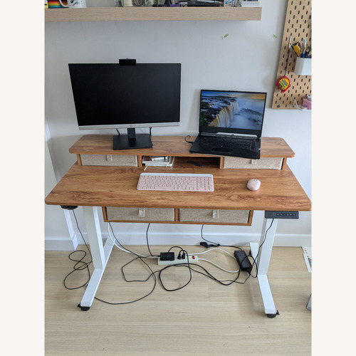 Used Wayfair Natural Wood Veneer Desk for sale on AptDeco